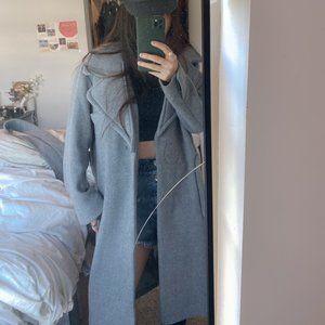 Classic Wool blended long belted coat